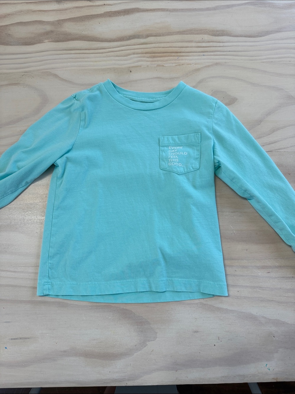 Vineyard Vines Kids Long-Sleeve Pocket Tee - Mint Green